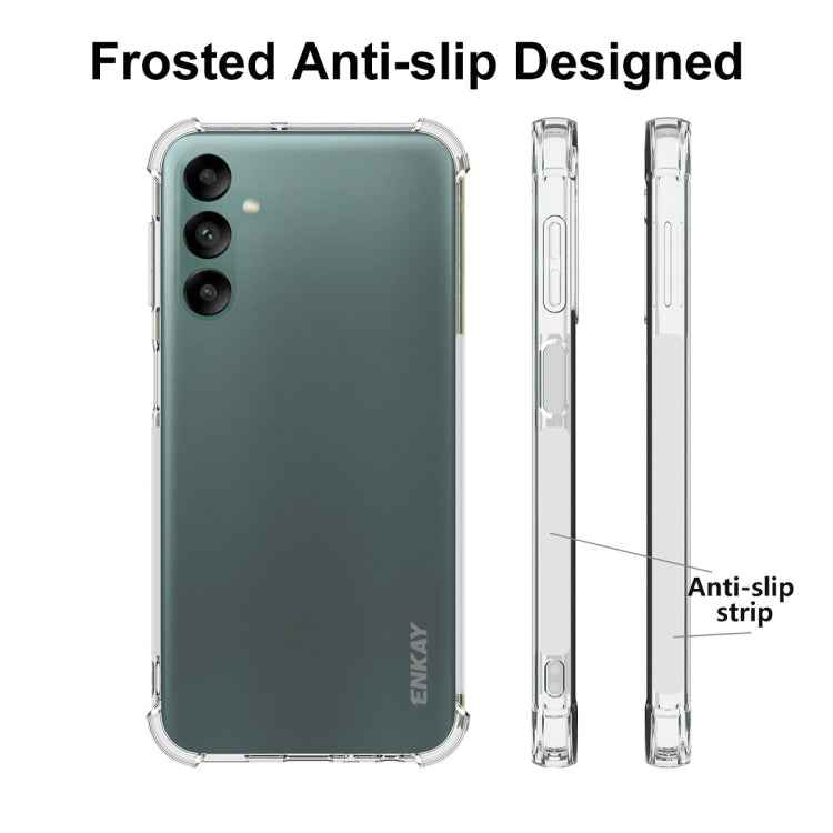 ENKAY Hat-Prince Transparent TPU Shockproof Phone Case with Glass Film, For Samsung Galaxy A24 4G, For Samsung Galaxy M14 5G, For Samsung Galaxy M54 5G, For Samsung Galaxy A34