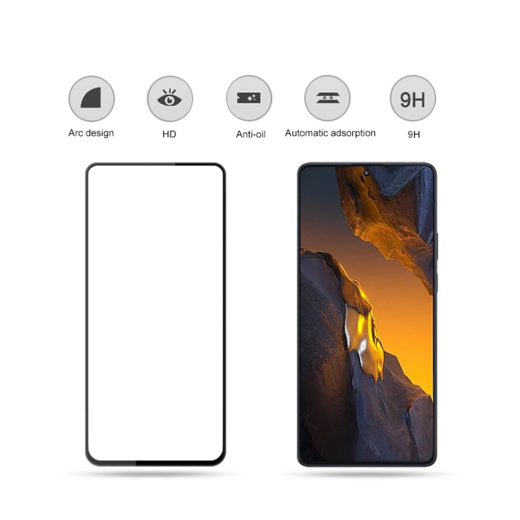 For Xiaomi POCO F5 mocolo 0.33mm 9H 2.5D Full Glue Tempered Glass Film