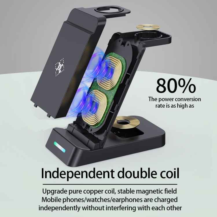 B20A 15W Qi Wireless Charger Charging Stand Compatible for iPhone iWatch Airpods