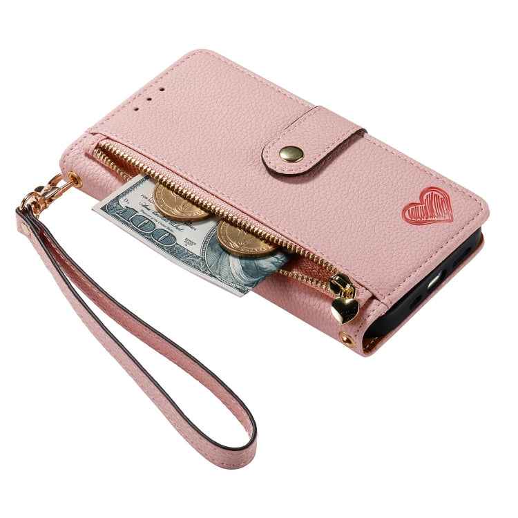Love Zipper Lanyard Leather Phone Case, For iPhone 6 Plus / 6s Plus, For iPhone 6 / 6s