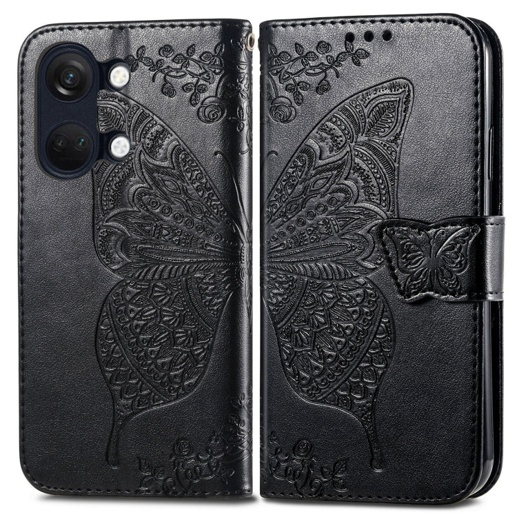 Butterfly Love Flower Embossed Leather Phone Case, For OnePlus Ace 2V