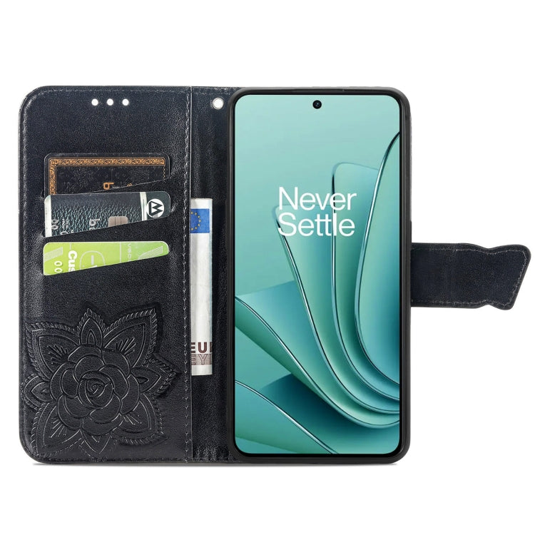Butterfly Love Flower Embossed Leather Phone Case, For OnePlus Ace 2V