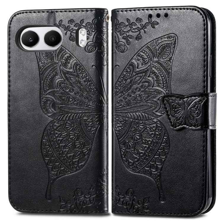 Butterfly Love Flower Embossed Leather Phone Case, For OnePlus Nord 4, For OnePlus Ace 3, For OnePlus 12R, For OnePlus 12, For OnePlus Ace 2V