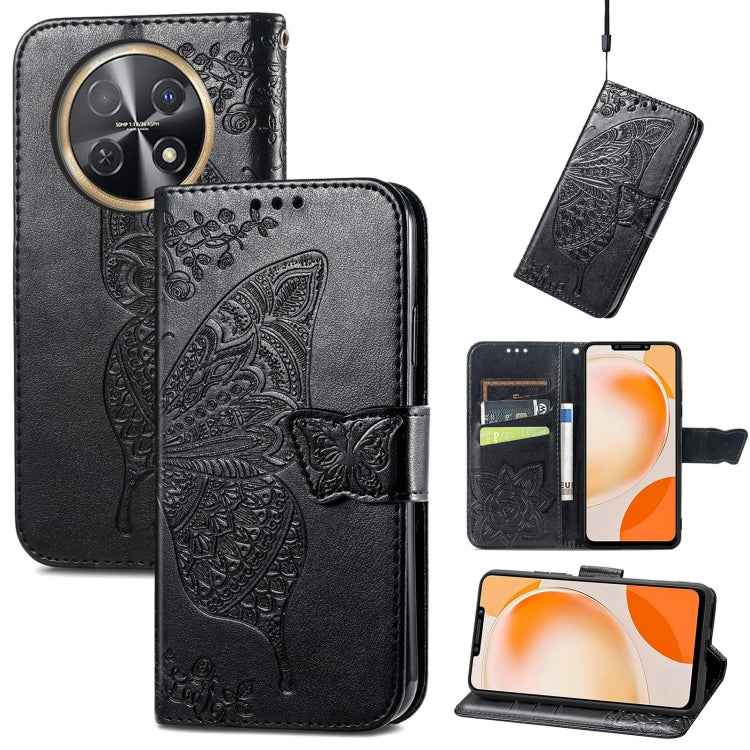 Butterfly Love Flower Embossed Leather Phone Case, For Huawei  Nova 12 Pro, For Huawei Nova 12, For Huawei  Mate 60, For Huawei  Mate 60 Pro, For Huawei Nova Y91, For Huawei Enjoy 60X