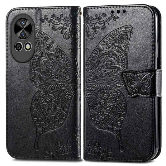 Butterfly Love Flower Embossed Leather Phone Case, For Huawei  Nova 12 Pro, For Huawei Nova 12, For Huawei  Mate 60, For Huawei  Mate 60 Pro, For Huawei Nova Y91, For Huawei Enjoy 60X