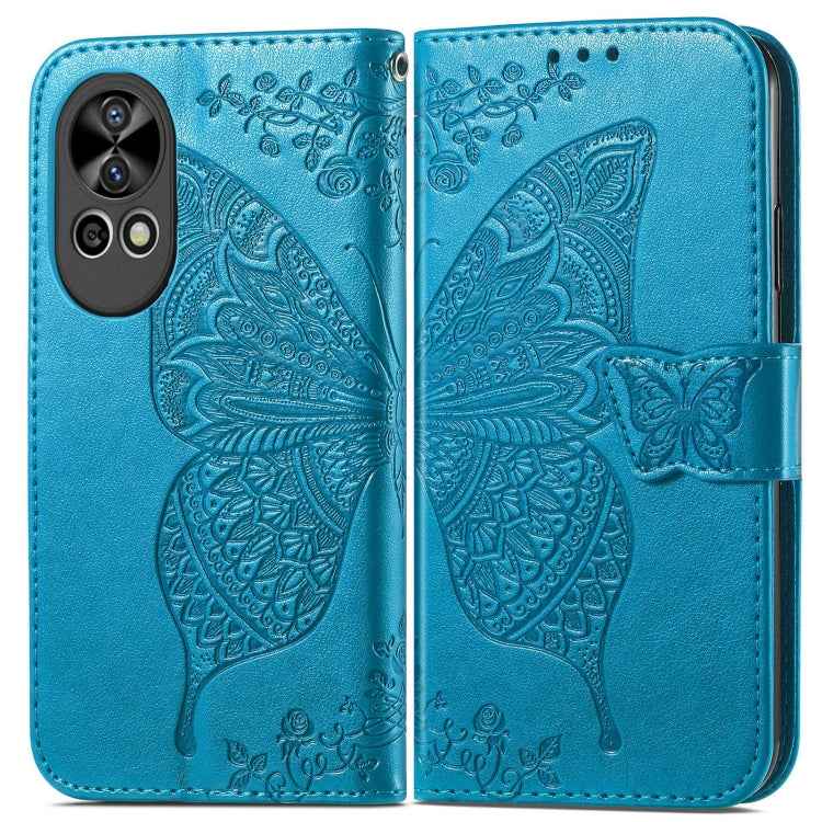 Butterfly Love Flower Embossed Leather Phone Case, For Huawei  Nova 12 Pro, For Huawei Nova 12, For Huawei  Mate 60, For Huawei  Mate 60 Pro, For Huawei Nova Y91, For Huawei Enjoy 60X
