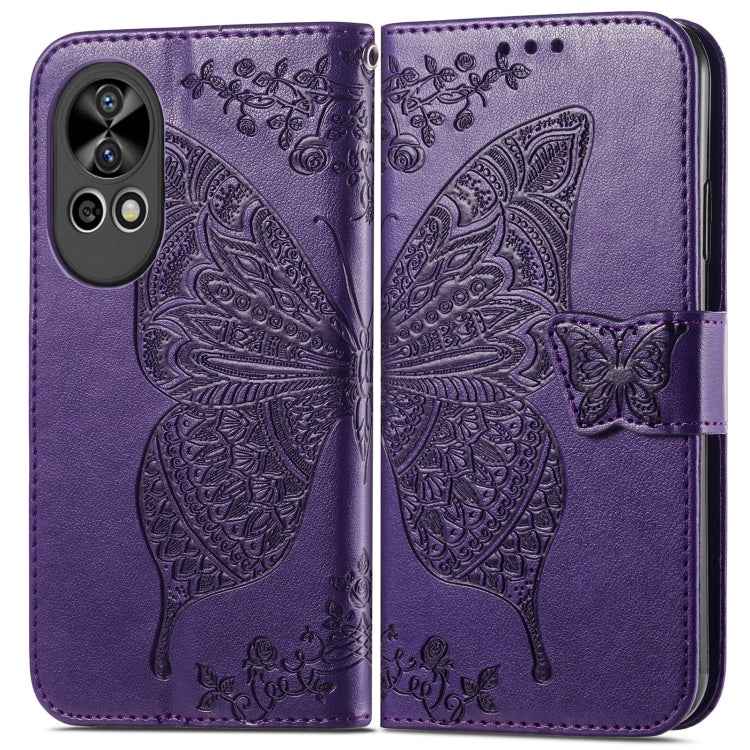 Butterfly Love Flower Embossed Leather Phone Case, For Huawei  Nova 12 Pro, For Huawei Nova 12, For Huawei  Mate 60, For Huawei  Mate 60 Pro, For Huawei Nova Y91, For Huawei Enjoy 60X
