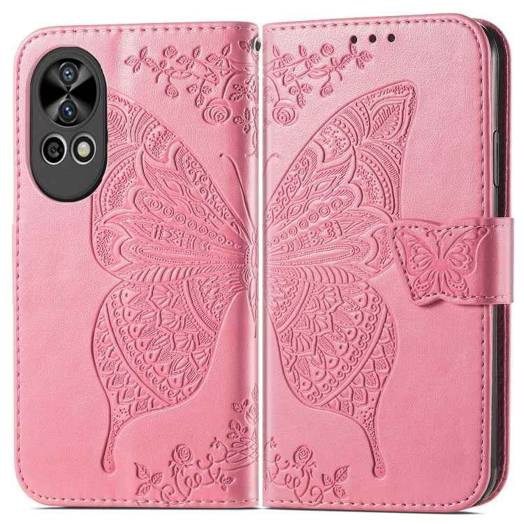 Butterfly Love Flower Embossed Leather Phone Case, For Huawei  Nova 12 Pro, For Huawei Nova 12, For Huawei  Mate 60, For Huawei  Mate 60 Pro, For Huawei Nova Y91, For Huawei Enjoy 60X