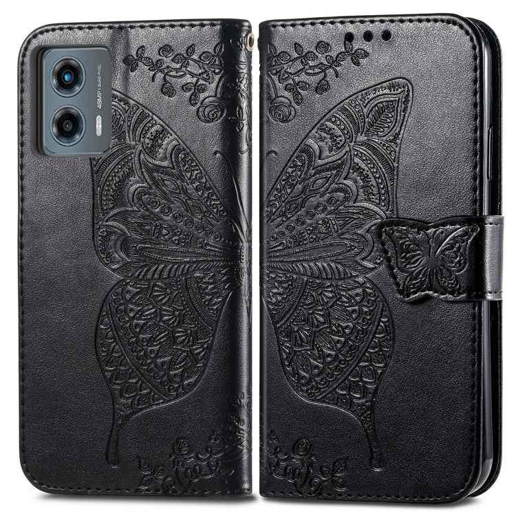 Butterfly Love Flower Embossed Leather Phone Case, For Motorola Moto G 5G 2023