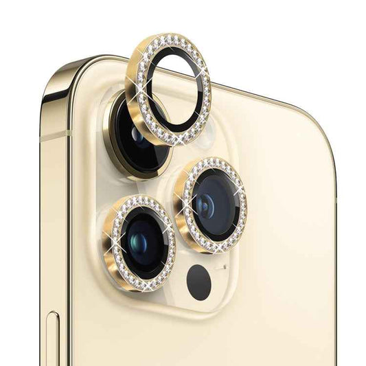 NORTHJO Camera Lens Tempered Glass Metal Rhinestone Ring Film