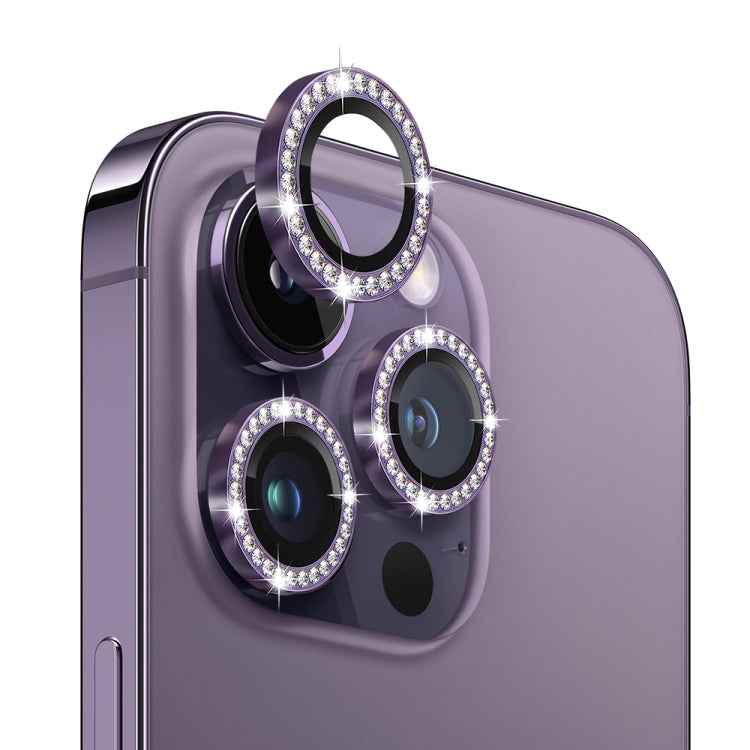 NORTHJO Camera Lens Tempered Glass Metal Rhinestone Ring Film