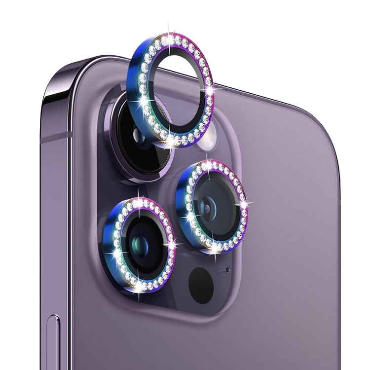 NORTHJO Camera Lens Tempered Glass Metal Rhinestone Ring Film