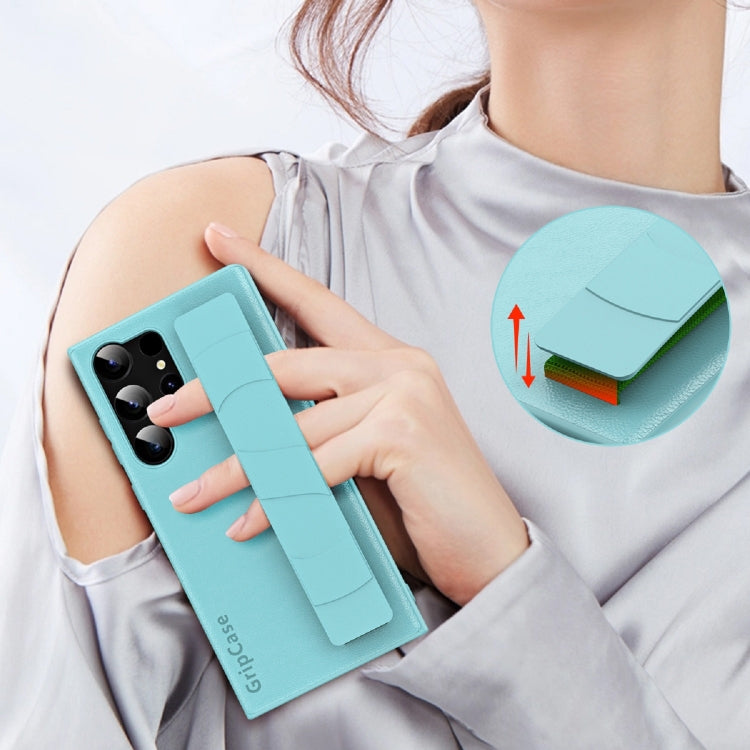 Skin Elastic Wrist Grip Back Cover Phone Case, For Samsung Galaxy S25 5G, For Samsung Galaxy S25+ 5G, For Samsung Galaxy S25 Ultra 5G, For Samsung Galaxy S24 Ultra 5G, For Samsung Galaxy S24+ 5G, For Samsung Galaxy S24 5G, For Samsung Galaxy S23 Ultra ...