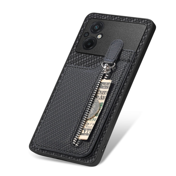 Carbon Fiber Vertical Flip Zipper Phone Case, For Xiaomi POCO M5 4G, For Redmi Note 11T Pro 5G, For Redmi 10C, For Redmi Note 11 4G, For Redmi 10, For Redmi Note 10 4G