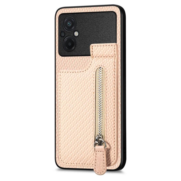 Carbon Fiber Vertical Flip Zipper Phone Case, For Xiaomi POCO M5 4G, For Redmi Note 11T Pro 5G, For Redmi 10C, For Redmi Note 11 4G, For Redmi 10, For Redmi Note 10 4G