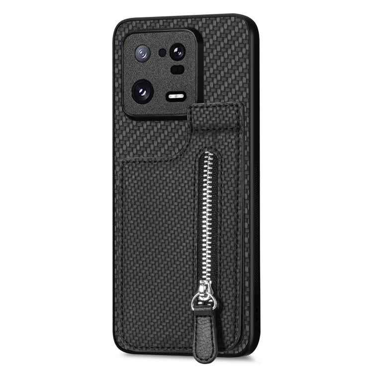Carbon Fiber Vertical Flip Zipper Phone Case, For Redmi 15C 5G / 4G Glodal 171mm, For Xiaomi 15T, For Redmi K80 Pro / Poco F7 Ultra, For Redmi K80 / Poco F7 Pro, For Redmi Turbo 4, For Xiaomi Poco X7 Pro, For Redmi Note 12 5G, For Xiaomi 13 Pro        ...