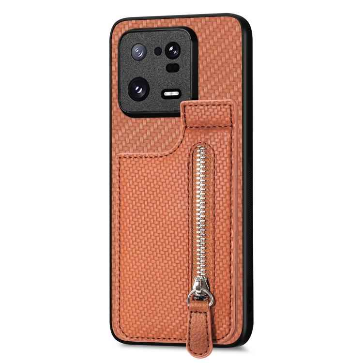 Carbon Fiber Vertical Flip Zipper Phone Case, For Redmi 15C 5G / 4G Glodal 171mm, For Xiaomi 15T, For Redmi K80 Pro / Poco F7 Ultra, For Redmi K80 / Poco F7 Pro, For Redmi Turbo 4, For Xiaomi Poco X7 Pro, For Redmi Note 12 5G, For Xiaomi 13 Pro        ...