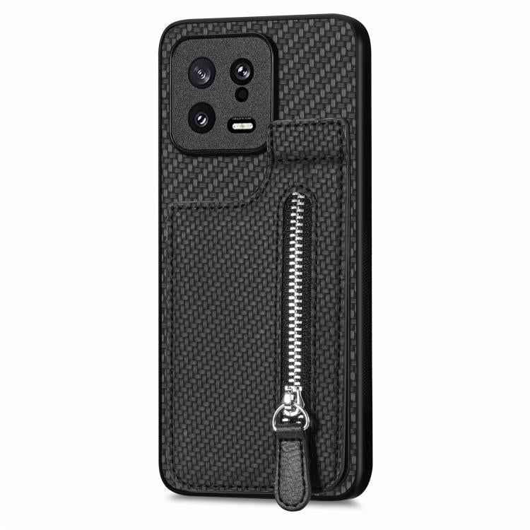Carbon Fiber Vertical Flip Zipper Phone Case, For Redmi 15C 5G / 4G Glodal 171mm, For Xiaomi 15T, For Redmi K80 Pro / Poco F7 Ultra, For Redmi K80 / Poco F7 Pro, For Redmi Turbo 4, For Xiaomi Poco X7 Pro, For Redmi Note 12 5G, For Xiaomi 13 Pro        ...