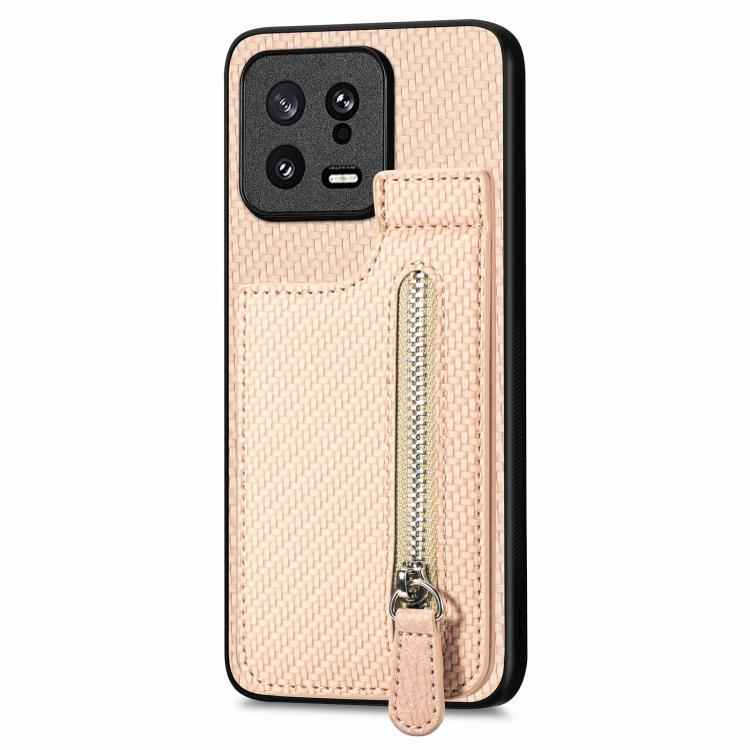 Carbon Fiber Vertical Flip Zipper Phone Case, For Redmi 15C 5G / 4G Glodal 171mm, For Xiaomi 15T, For Redmi K80 Pro / Poco F7 Ultra, For Redmi K80 / Poco F7 Pro, For Redmi Turbo 4, For Xiaomi Poco X7 Pro, For Redmi Note 12 5G, For Xiaomi 13 Pro        ...