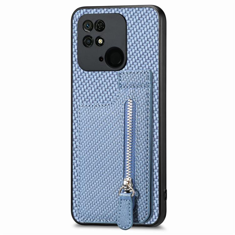 Carbon Fiber Vertical Flip Zipper Phone Case, For Xiaomi POCO M5 4G, For Redmi Note 11T Pro 5G, For Redmi 10C, For Redmi Note 11 4G, For Redmi 10, For Redmi Note 10 4G