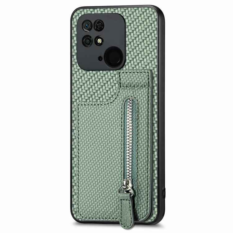 Carbon Fiber Vertical Flip Zipper Phone Case, For Xiaomi 12T, For Xiaomi POCO M5 4G, For Redmi Note 11T Pro 5G, For Redmi 10C, For Redmi Note 11 4G, For Redmi 10, For Redmi Note 10 4G