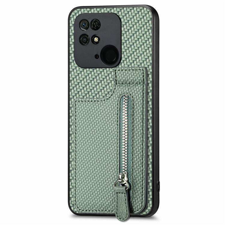 Carbon Fiber Vertical Flip Zipper Phone Case, For Xiaomi POCO M5 4G, For Redmi Note 11T Pro 5G, For Redmi 10C, For Redmi Note 11 4G, For Redmi 10, For Redmi Note 10 4G