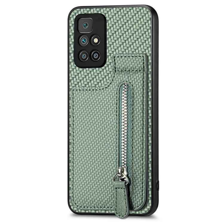Carbon Fiber Vertical Flip Zipper Phone Case, For Xiaomi 12T, For Xiaomi POCO M5 4G, For Redmi Note 11T Pro 5G, For Redmi 10C, For Redmi Note 11 4G, For Redmi 10, For Redmi Note 10 4G