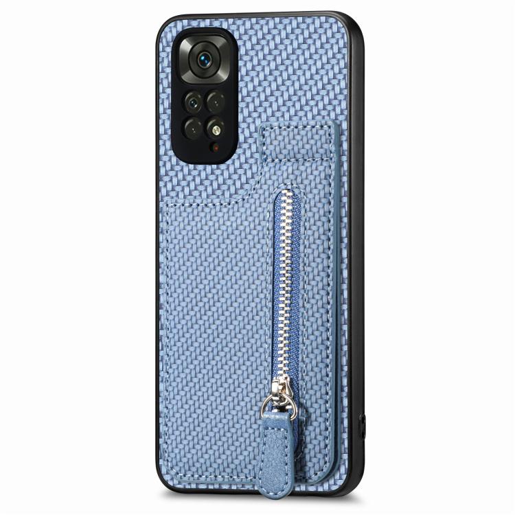 Carbon Fiber Vertical Flip Zipper Phone Case, For Xiaomi POCO M5 4G, For Redmi Note 11T Pro 5G, For Redmi 10C, For Redmi Note 11 4G, For Redmi 10, For Redmi Note 10 4G