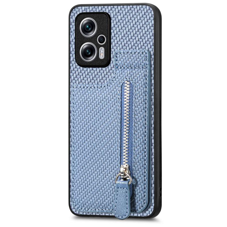 Carbon Fiber Vertical Flip Zipper Phone Case, For Xiaomi POCO M5 4G, For Redmi Note 11T Pro 5G, For Redmi 10C, For Redmi Note 11 4G, For Redmi 10, For Redmi Note 10 4G