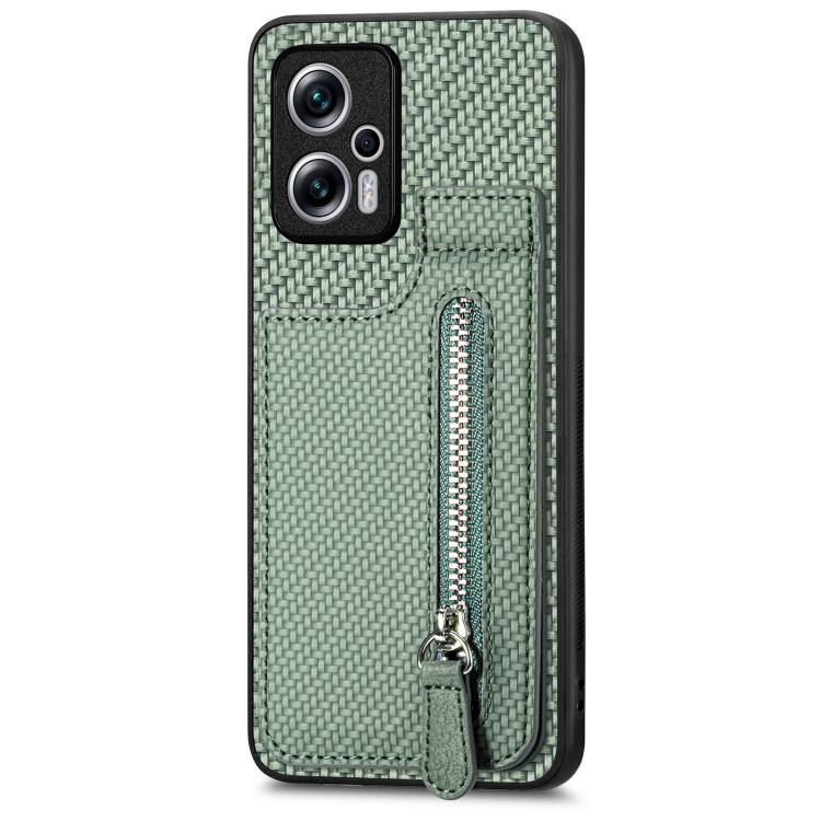 Carbon Fiber Vertical Flip Zipper Phone Case, For Xiaomi POCO M5 4G, For Redmi Note 11T Pro 5G, For Redmi 10C, For Redmi Note 11 4G, For Redmi 10, For Redmi Note 10 4G