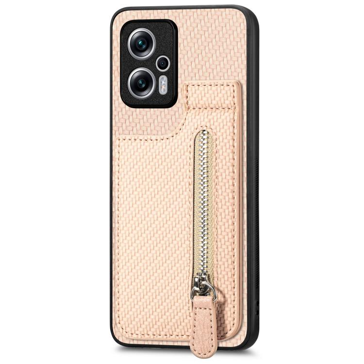 Carbon Fiber Vertical Flip Zipper Phone Case, For Xiaomi POCO M5 4G, For Redmi Note 11T Pro 5G, For Redmi 10C, For Redmi Note 11 4G, For Redmi 10, For Redmi Note 10 4G