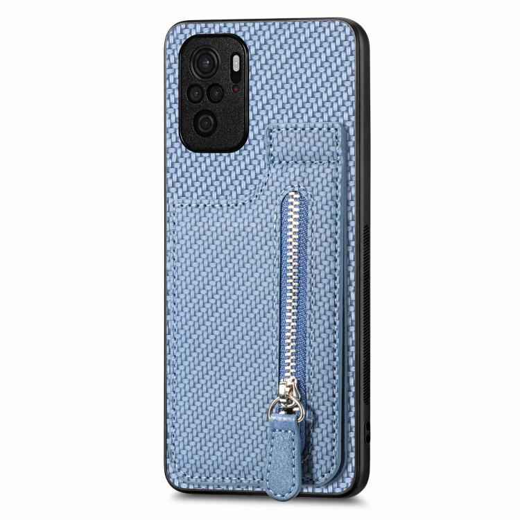 Carbon Fiber Vertical Flip Zipper Phone Case, For Xiaomi 12T, For Xiaomi POCO M5 4G, For Redmi Note 11T Pro 5G, For Redmi 10C, For Redmi Note 11 4G, For Redmi 10, For Redmi Note 10 4G