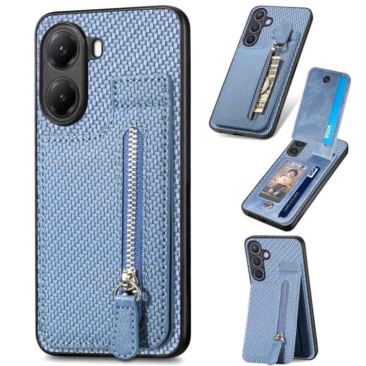 Carbon Fiber Vertical Flip Zipper Phone Case, For Redmi 15C 5G / 4G Glodal 171mm, For Xiaomi 15T, For Redmi K80 Pro / Poco F7 Ultra, For Redmi K80 / Poco F7 Pro, For Redmi Turbo 4, For Xiaomi Poco X7 Pro, For Redmi Note 12 5G, For Xiaomi 13 Pro        ...
