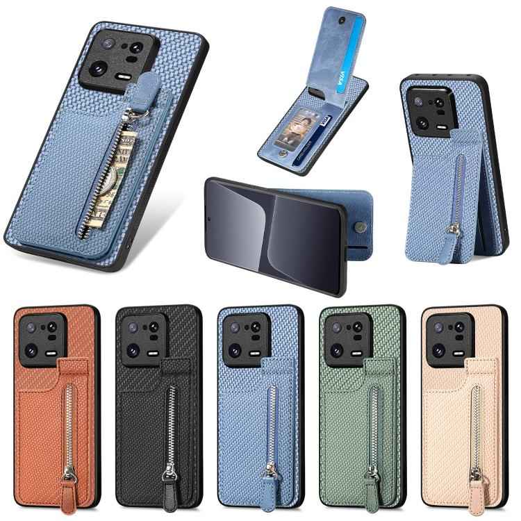 Carbon Fiber Vertical Flip Zipper Phone Case, For Redmi 15C 5G / 4G Glodal 171mm, For Xiaomi 15T, For Redmi K80 Pro / Poco F7 Ultra, For Redmi K80 / Poco F7 Pro, For Redmi Turbo 4, For Xiaomi Poco X7 Pro, For Redmi Note 12 5G, For Xiaomi 13 Pro        ...