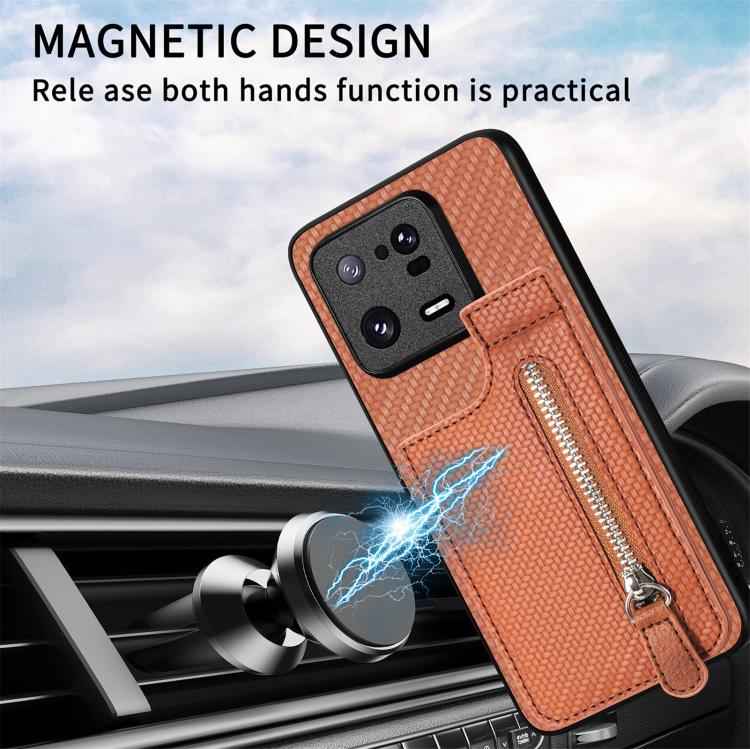 Carbon Fiber Vertical Flip Zipper Phone Case, For Xiaomi 12T, For Xiaomi POCO M5 4G, For Redmi Note 11T Pro 5G, For Redmi 10C, For Redmi Note 11 4G, For Redmi 10, For Redmi Note 10 4G