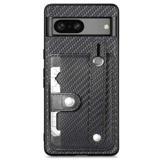 Wristband Kickstand Card Wallet Back Cover Phone Case with Tool Knife, For Google Pixel 7a