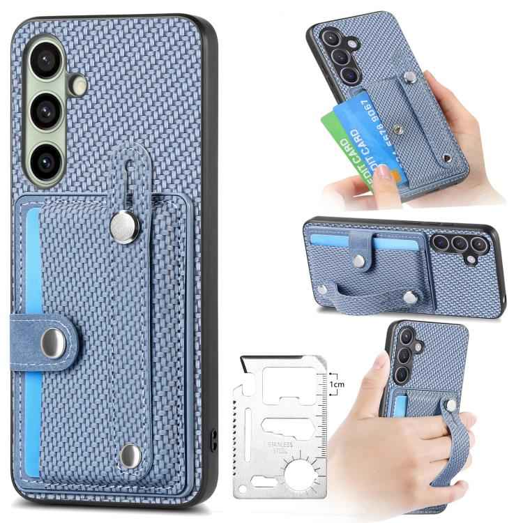 Wristband Kickstand Wallet Back Phone Case with Tool Knife, For Samsung Galaxy S25 Edge 5G, For Samsung Galaxy A56 5G, For Samsung Galaxy A36, For Samsung Galaxy S25 5G, For Samsung Galaxy S25+ 5G, For Samsung Galaxy S25 Ultra 5G�����������������������...