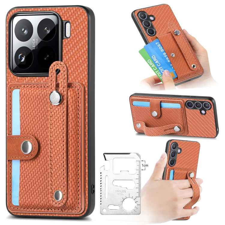 Wristband Kickstand Card Wallet Back Phone Case with Tool Knife, For Redmi 15C 5G / 4G Global 171mm, For Xiaomi 15T, For Redmi K80 Pro / Poco F7 Ultra, For Redmi K80 / Poco F7 Pro, For Redmi Turbo 4, For Xiaomi Poco X7 Pro, For Xiaomi 15 Pro�����������...