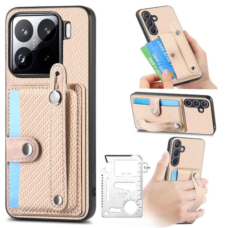 Wristband Kickstand Card Wallet Back Phone Case with Tool Knife, For Redmi 15C 5G / 4G Global 171mm, For Xiaomi 15T, For Redmi K80 Pro / Poco F7 Ultra, For Redmi K80 / Poco F7 Pro, For Redmi Turbo 4, For Xiaomi Poco X7 Pro, For Xiaomi 15 Pro�����������...