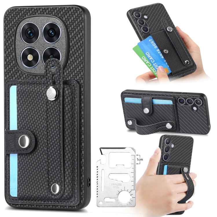 Wristband Kickstand Card Wallet Back Phone Case with Tool Knife, For Redmi 15C 5G / 4G Global 171mm, For Xiaomi 15T, For Redmi K80 Pro / Poco F7 Ultra, For Redmi K80 / Poco F7 Pro, For Redmi Turbo 4, For Xiaomi Poco X7 Pro, For Xiaomi 15 Pro�����������...