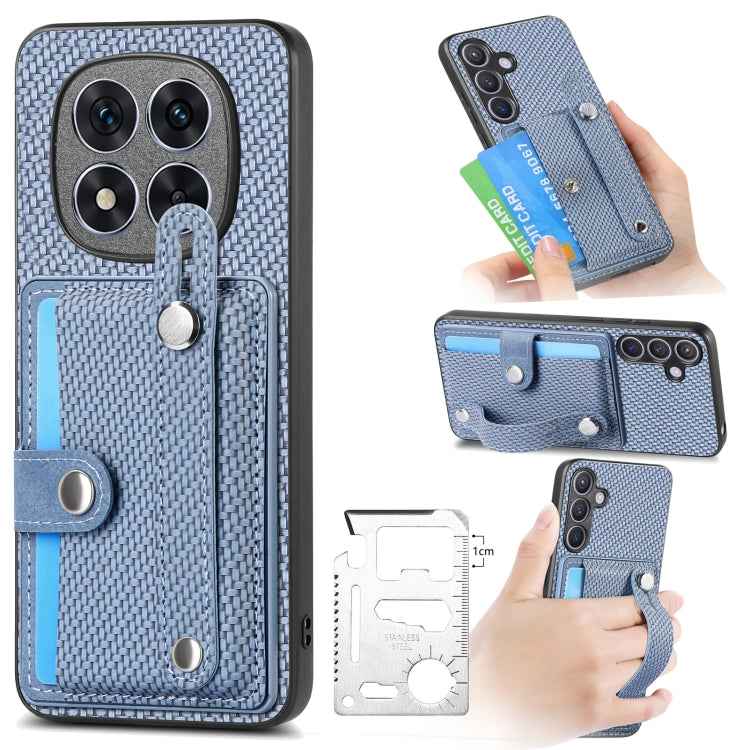 Wristband Kickstand Card Wallet Back Phone Case with Tool Knife, For Redmi 15C 5G / 4G Global 171mm, For Xiaomi 15T, For Redmi K80 Pro / Poco F7 Ultra, For Redmi K80 / Poco F7 Pro, For Redmi Turbo 4, For Xiaomi Poco X7 Pro, For Xiaomi 15 Pro�����������...
