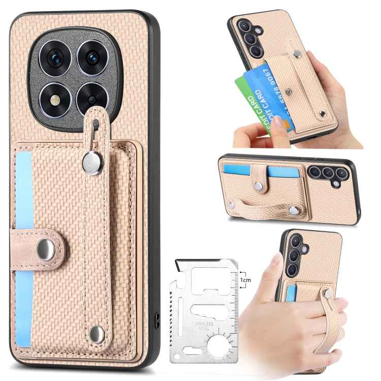 Wristband Kickstand Card Wallet Back Phone Case with Tool Knife, For Redmi 15C 5G / 4G Global 171mm, For Xiaomi 15T, For Redmi K80 Pro / Poco F7 Ultra, For Redmi K80 / Poco F7 Pro, For Redmi Turbo 4, For Xiaomi Poco X7 Pro, For Xiaomi 15 Pro�����������...