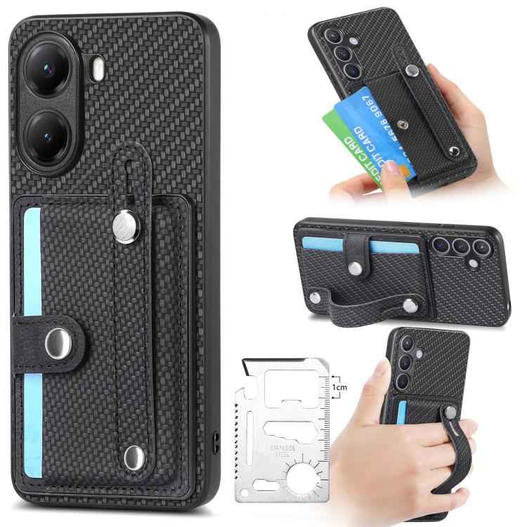 Wristband Kickstand Card Wallet Back Phone Case with Tool Knife, For Redmi 15C 5G / 4G Global 171mm, For Xiaomi 15T, For Redmi K80 Pro / Poco F7 Ultra, For Redmi K80 / Poco F7 Pro, For Redmi Turbo 4, For Xiaomi Poco X7 Pro, For Xiaomi 15 Pro�����������...