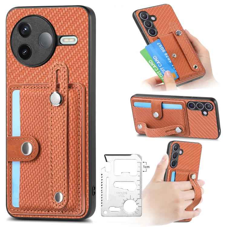 Wristband Kickstand Card Wallet Back Phone Case with Tool Knife, For Redmi 15C 5G / 4G Global 171mm, For Xiaomi 15T, For Redmi K80 Pro / Poco F7 Ultra, For Redmi K80 / Poco F7 Pro, For Redmi Turbo 4, For Xiaomi Poco X7 Pro, For Xiaomi 15 Pro�����������...