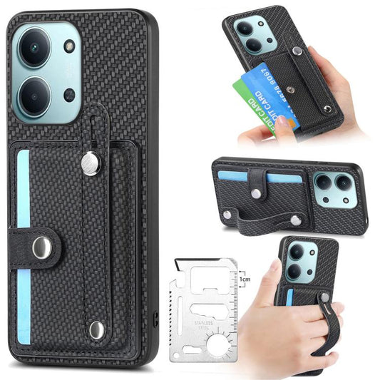 Wristband Kickstand Card Wallet Back Phone Case with Tool Knife, For Redmi 15C 5G / 4G Global 171mm, For Xiaomi 15T, For Redmi K80 Pro / Poco F7 Ultra, For Redmi K80 / Poco F7 Pro, For Redmi Turbo 4, For Xiaomi Poco X7 Pro, For Xiaomi 15 Pro�����������...