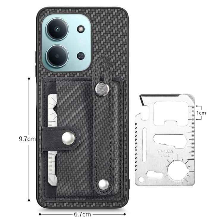 Wristband Kickstand Card Wallet Back Phone Case with Tool Knife, For Redmi 15C 5G / 4G Global 171mm, For Xiaomi 15T, For Redmi K80 Pro / Poco F7 Ultra, For Redmi K80 / Poco F7 Pro, For Redmi Turbo 4, For Xiaomi Poco X7 Pro, For Xiaomi 15 Pro�����������...