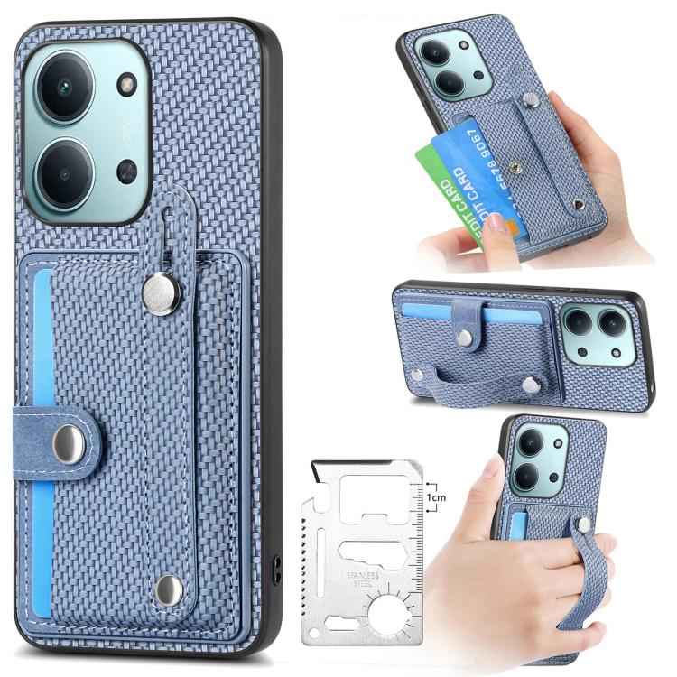 Wristband Kickstand Card Wallet Back Phone Case with Tool Knife, For Redmi 15C 5G / 4G Global 171mm, For Xiaomi 15T, For Redmi K80 Pro / Poco F7 Ultra, For Redmi K80 / Poco F7 Pro, For Redmi Turbo 4, For Xiaomi Poco X7 Pro, For Xiaomi 15 Pro�����������...