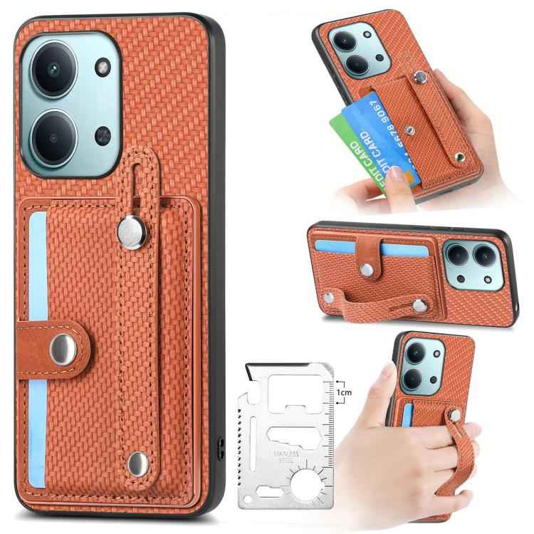 Wristband Kickstand Card Wallet Back Phone Case with Tool Knife, For Redmi 15C 5G / 4G Global 171mm, For Xiaomi 15T, For Redmi K80 Pro / Poco F7 Ultra, For Redmi K80 / Poco F7 Pro, For Redmi Turbo 4, For Xiaomi Poco X7 Pro, For Xiaomi 15 Pro�����������...