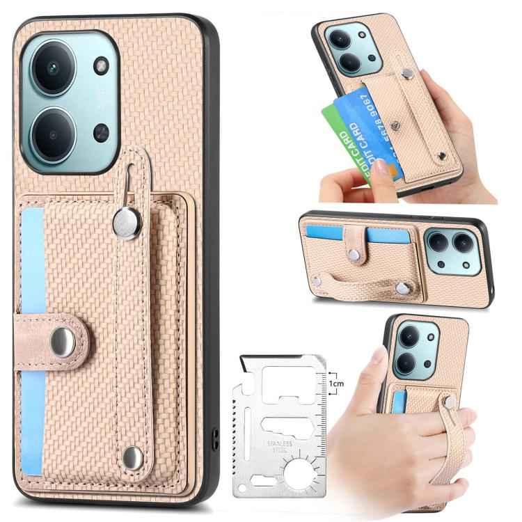 Wristband Kickstand Card Wallet Back Phone Case with Tool Knife, For Redmi 15C 5G / 4G Global 171mm, For Xiaomi 15T, For Redmi K80 Pro / Poco F7 Ultra, For Redmi K80 / Poco F7 Pro, For Redmi Turbo 4, For Xiaomi Poco X7 Pro, For Xiaomi 15 Pro�����������...