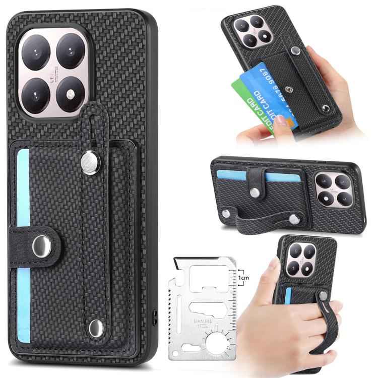 Wristband Kickstand Card Wallet Back Phone Case with Tool Knife, For Redmi 15C 5G / 4G Global 171mm, For Xiaomi 15T, For Redmi K80 Pro / Poco F7 Ultra, For Redmi K80 / Poco F7 Pro, For Redmi Turbo 4, For Xiaomi Poco X7 Pro, For Xiaomi 15 Pro�����������...